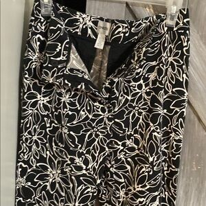 Chico's Black and White Floral Pants